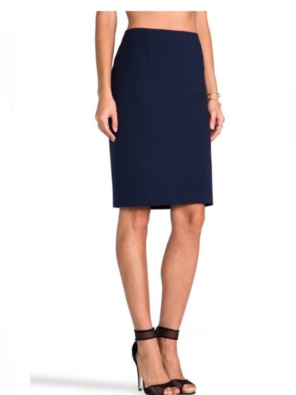 NWT Theory Joanie 2 Virgin Wool Navy Pencil skirt size 4